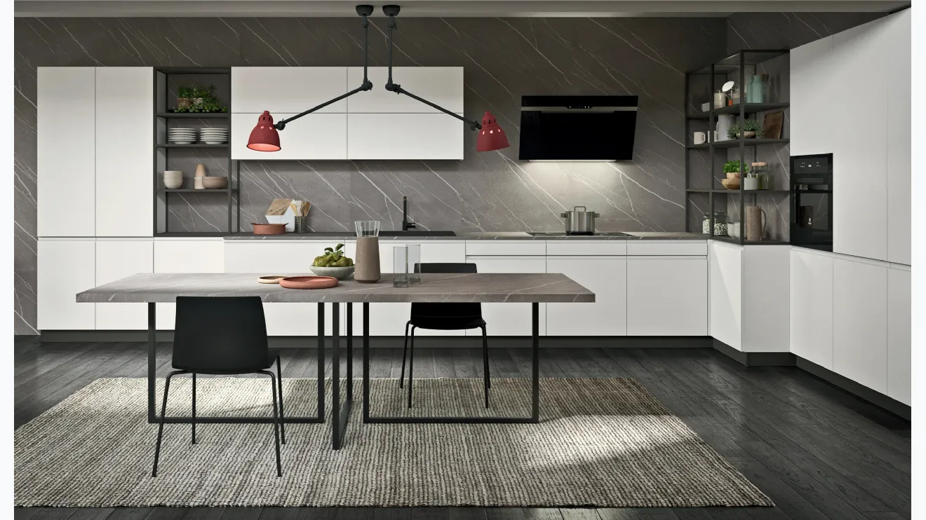 Cucina Moderna angolare Line Moderno 19 di Astra