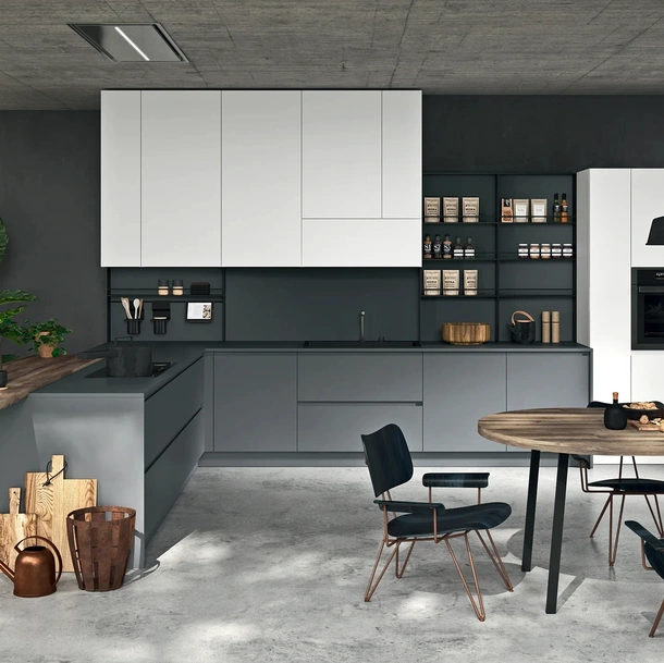 Cucina Moderna con penisola Line Moderno 20 di Astra
