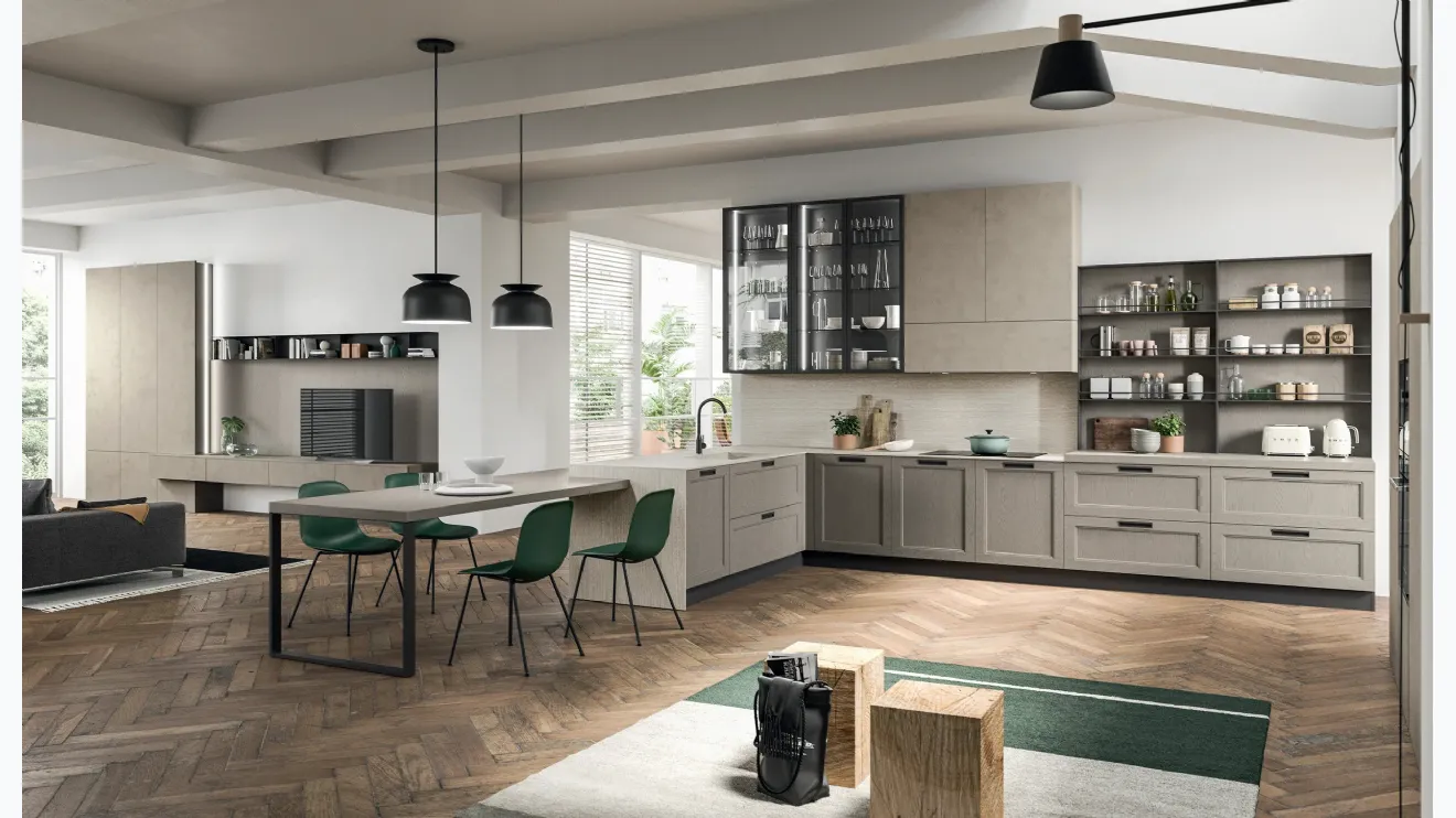 Cucina Moderna in laccato a poro aperto Old Line Moderno 20 di Astra