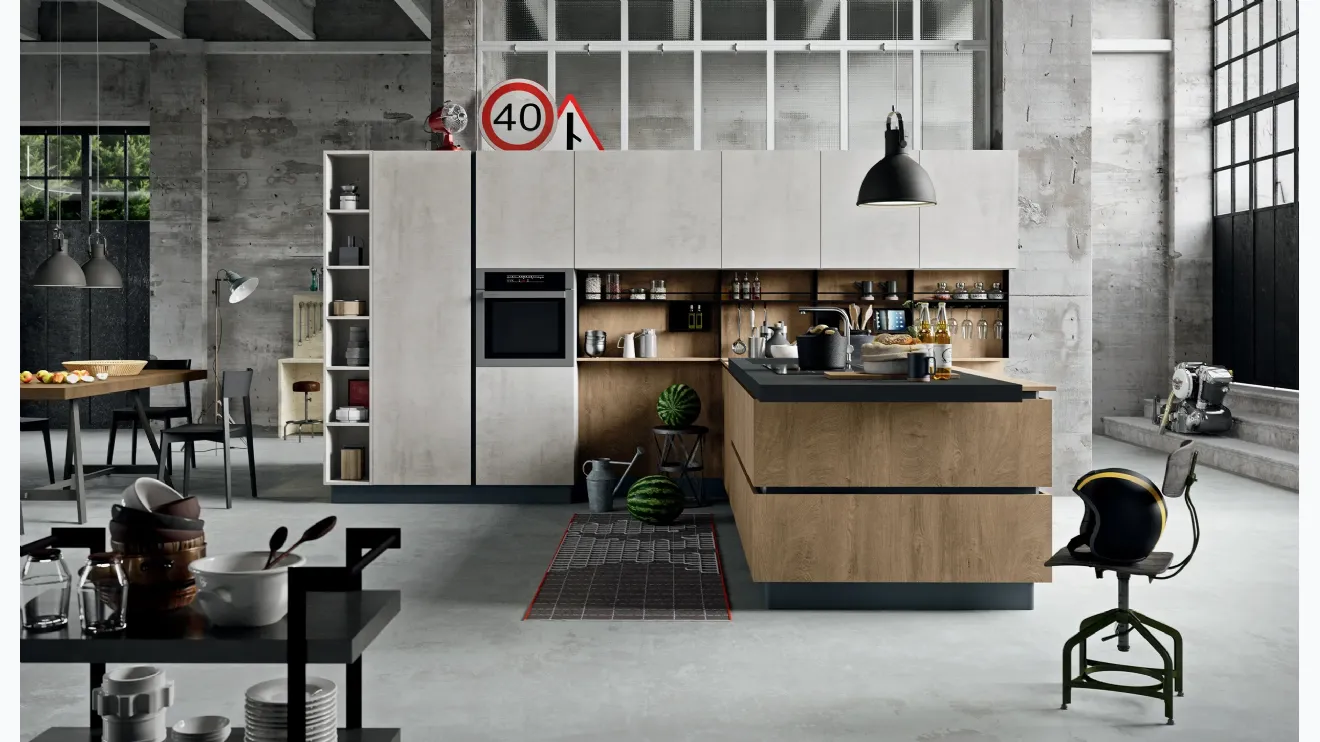 Cucina Moderna SP-22 Industrial 05 di Astra