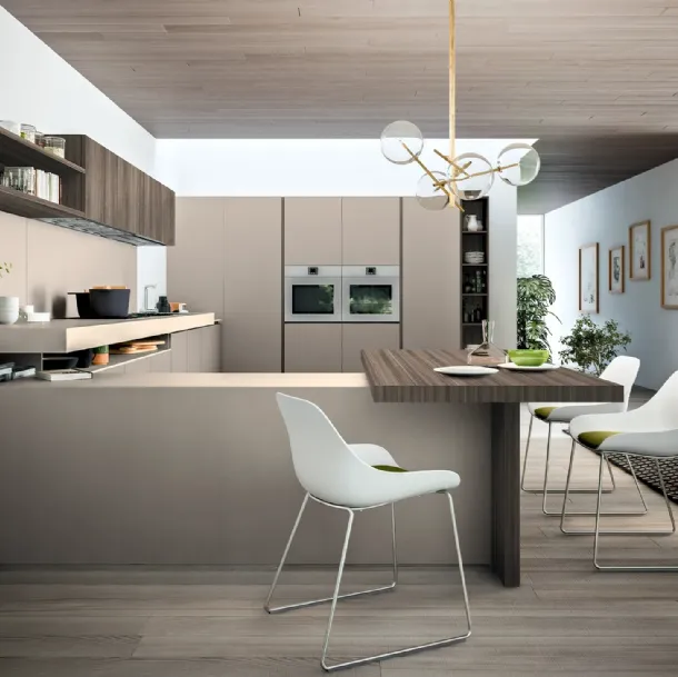Cucina Moderna con penisola SP-22 Moderno 13 di Astra