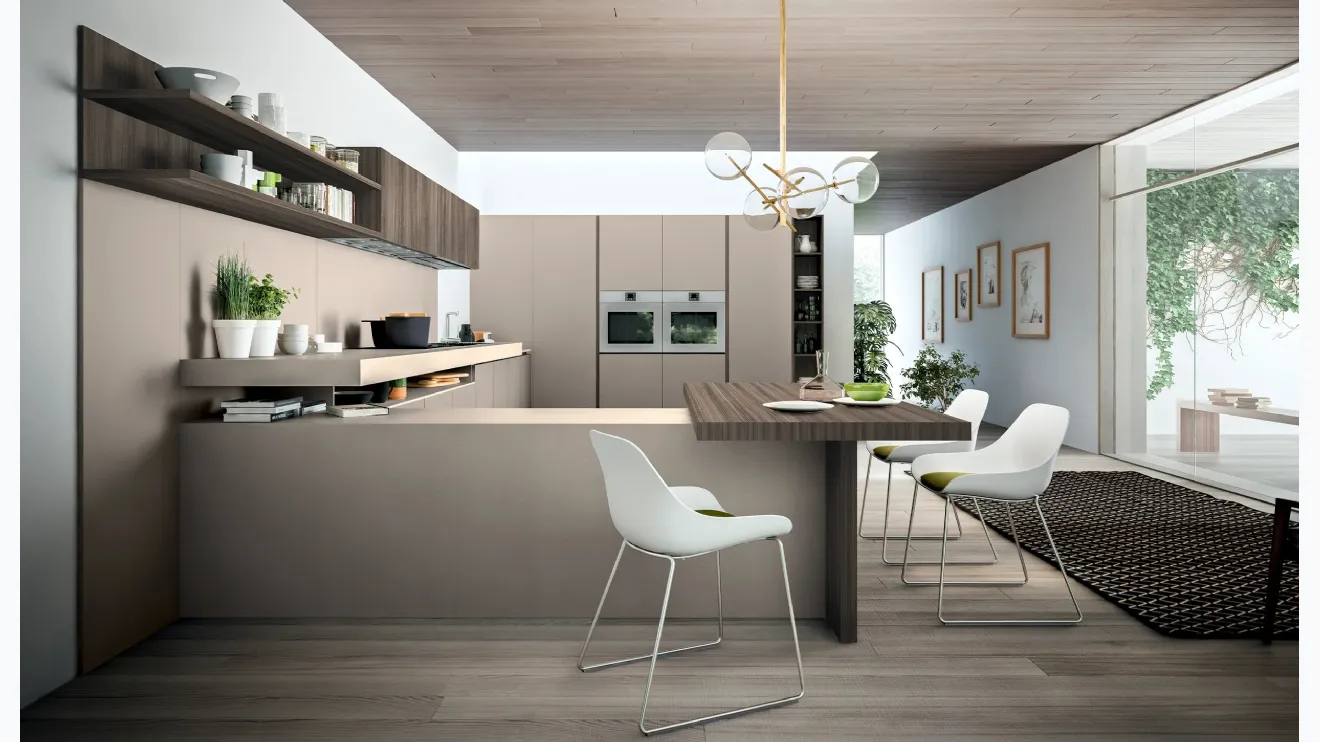 Cucina Moderna con penisola SP-22 Moderno 13 di Astra