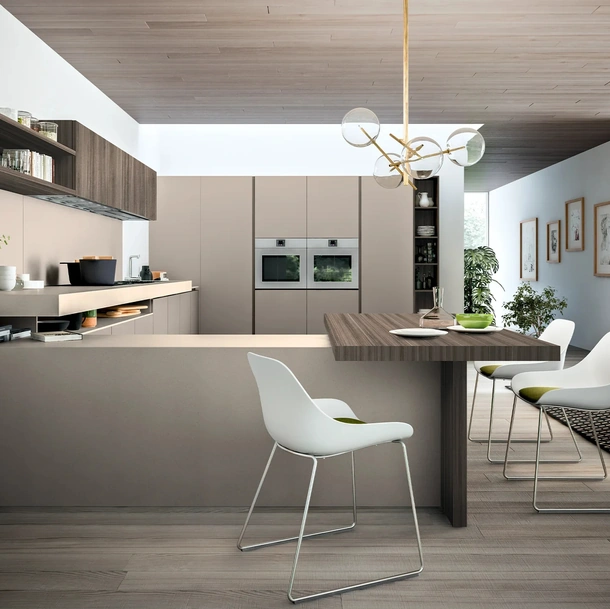 Cucina Moderna angolare con penisola SP-22 Moderno 15 di Astra