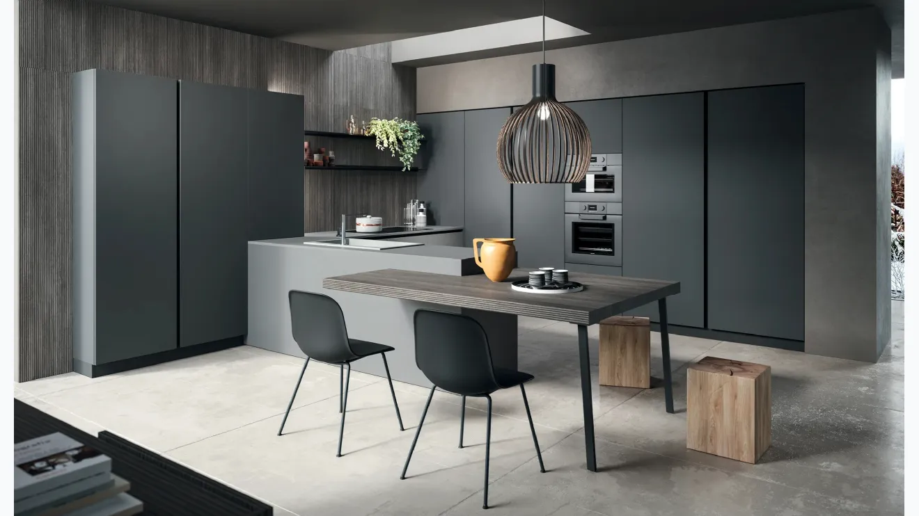 Cucina Moderna con penisola Twenty Moderno 09 di Astra