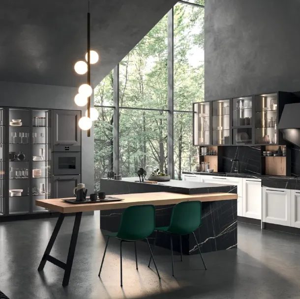 Cucina su misura con isola Ego Contemporaneo 05 di Astra