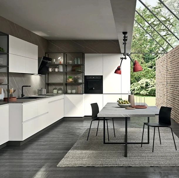 Cucina angolare su misura Line Moderno 21 di Astra