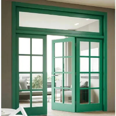Porta per interni battente Baltimora 2001 F8 in rovere laccato e vetro di BiHome