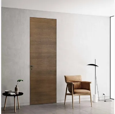 Porta per interni battente filomuro Doga Hori Rovere Olio Cuoio di BiHome