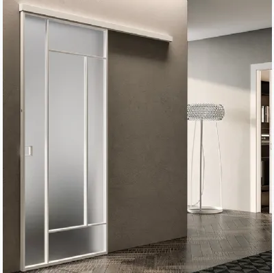Porta per interni Glass Bianco Colorado con telaio in alluminio di BiHome