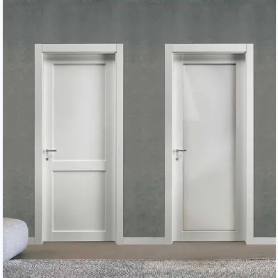 Porta per interni battente Trame 201P e 201V in laminato Bianco di BiHome