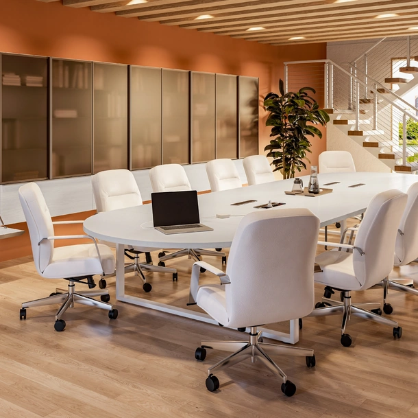 Libreria per Ufficio OF106 con ante battenti in vetro di Giessegi